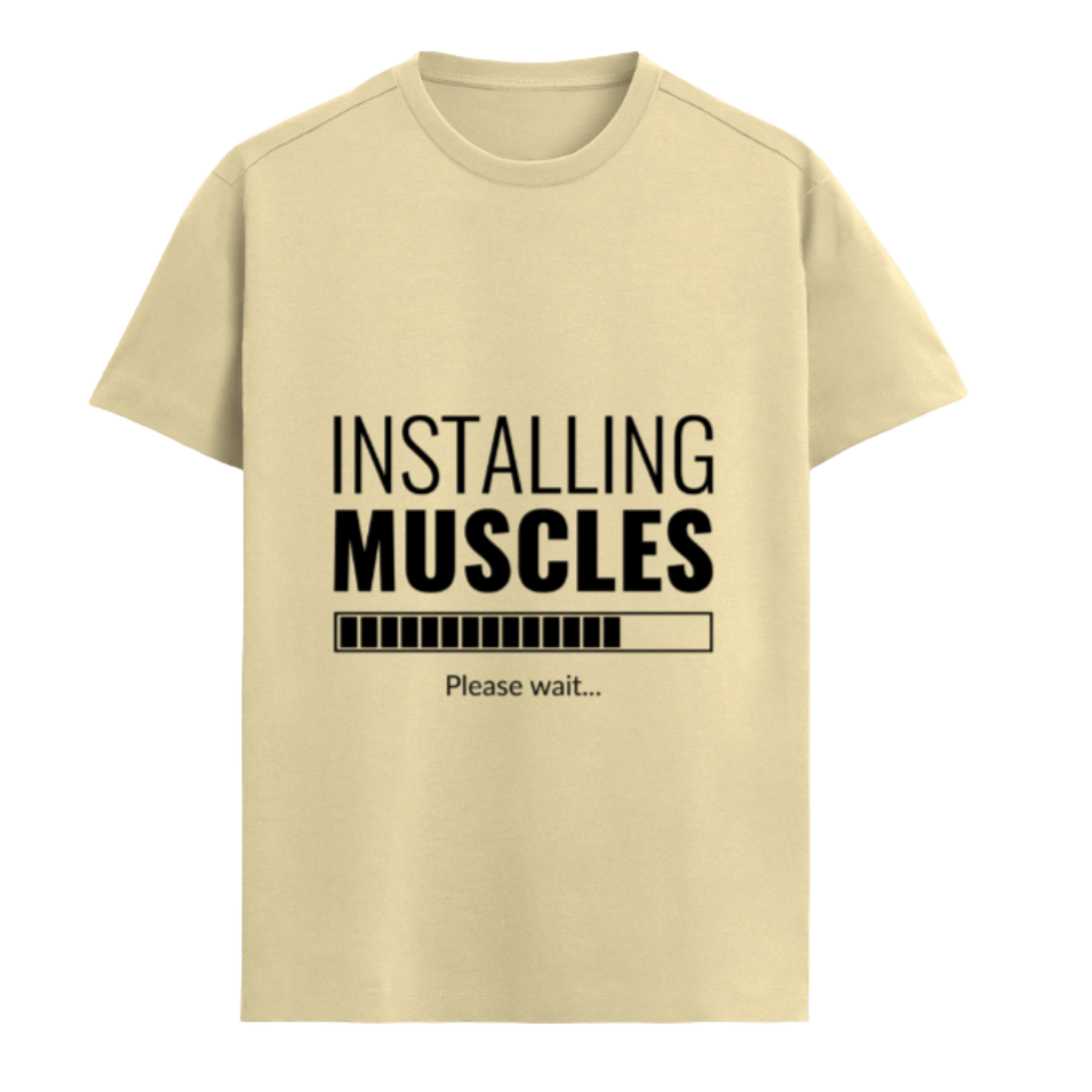 "Installing Muscles" Premium Supima Luxury Tee | Ultra-Comfortable Gym & Fitness Apparel