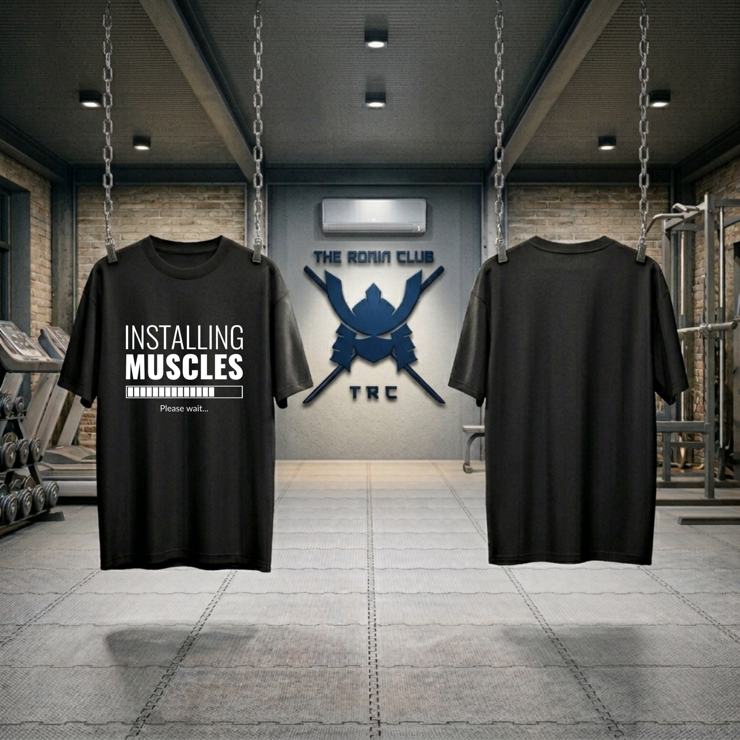"Installing Muscles" Graphic T-Shirt – Premium Cotton Stretch Edition