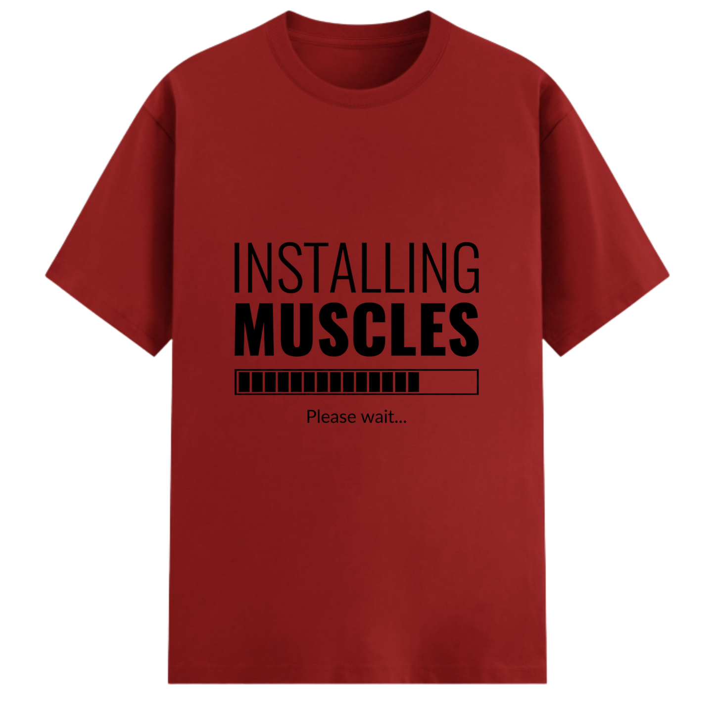 "Installing Muscles" Graphic T-Shirt – Premium Cotton Stretch Edition