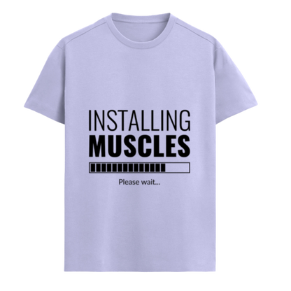 "Installing Muscles" Premium Supima Luxury Tee | Ultra-Comfortable Gym & Fitness Apparel