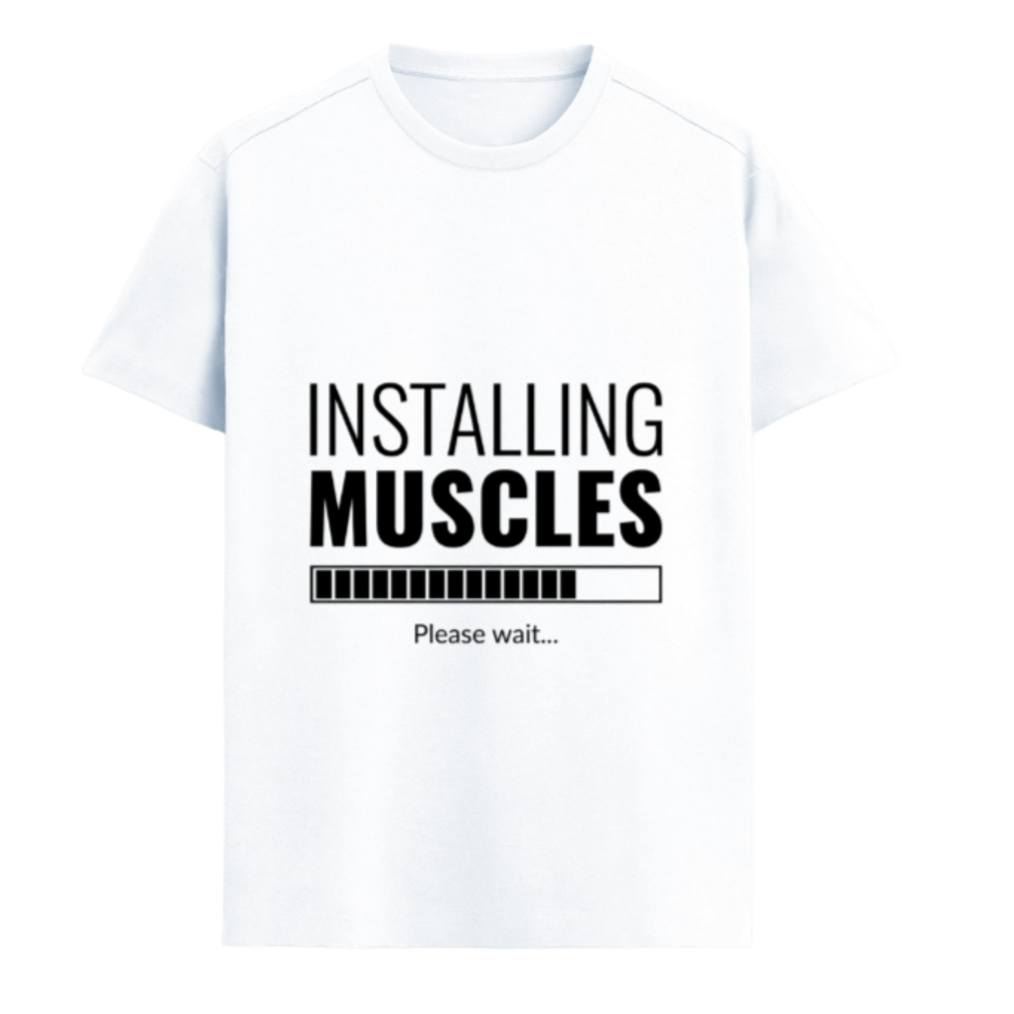 "Installing Muscles" Premium Supima Luxury Tee | Ultra-Comfortable Gym & Fitness Apparel