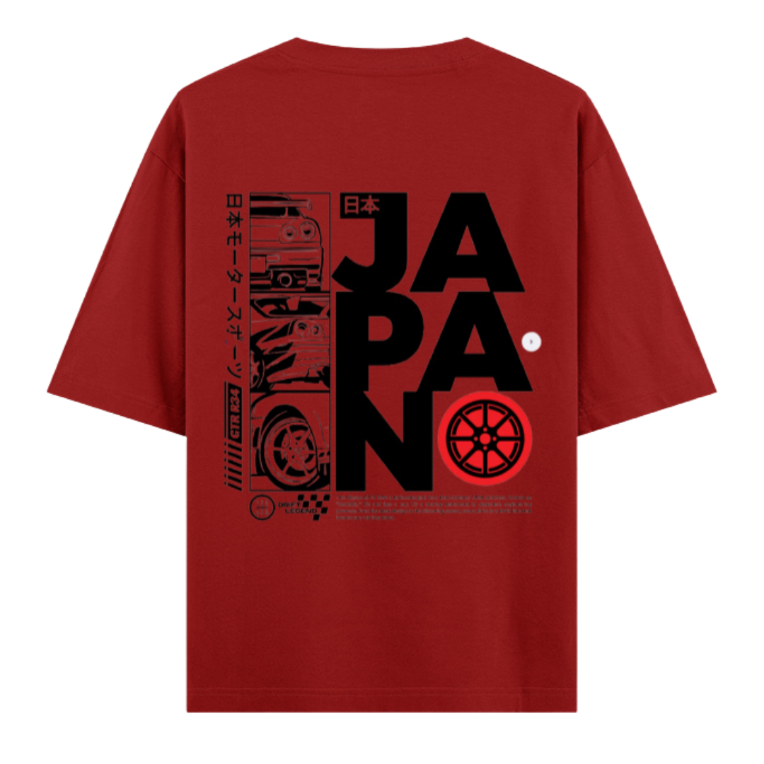 GT-R R35 "Godzilla" Japan Print Heavyweight Oversized Unisex Tee