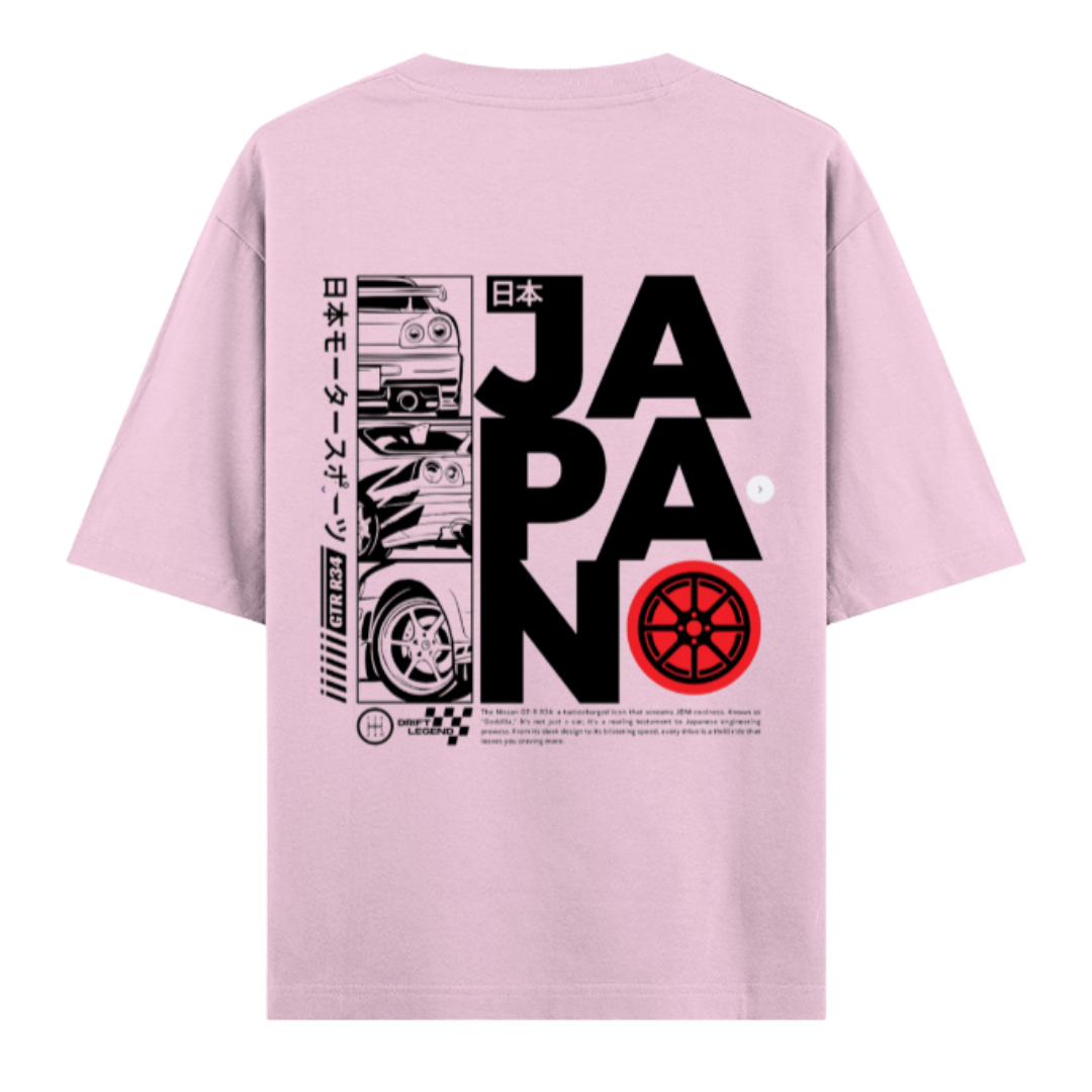 GT-R R35 "Godzilla" Japan Print Heavyweight Oversized Unisex Tee