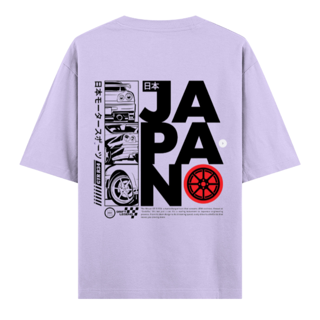GT-R R35 "Godzilla" Japan Print Heavyweight Oversized Unisex Tee