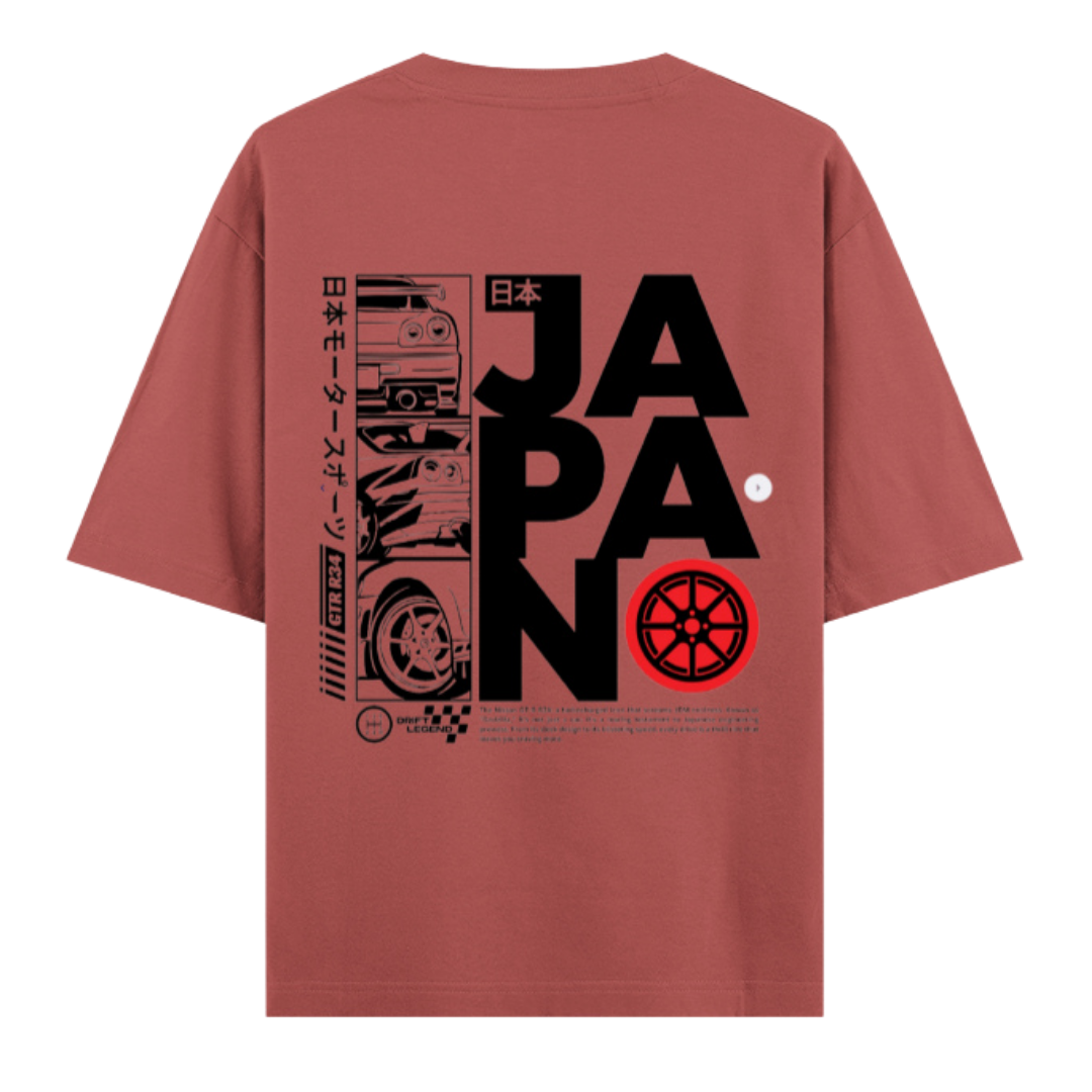 GT-R R35 "Godzilla" Japan Print Heavyweight Oversized Unisex Tee