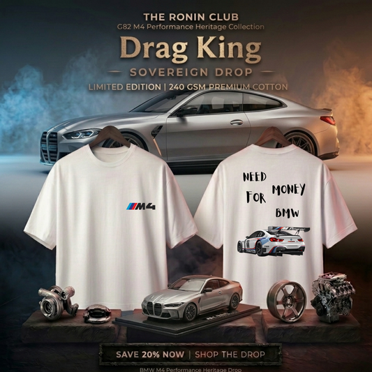 Drag King | Sovereign Drop Oversized Unisex Tee— BMW M4 Heritage Edition