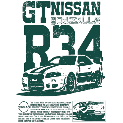 GTR R34 SKYLINE A3 Poster