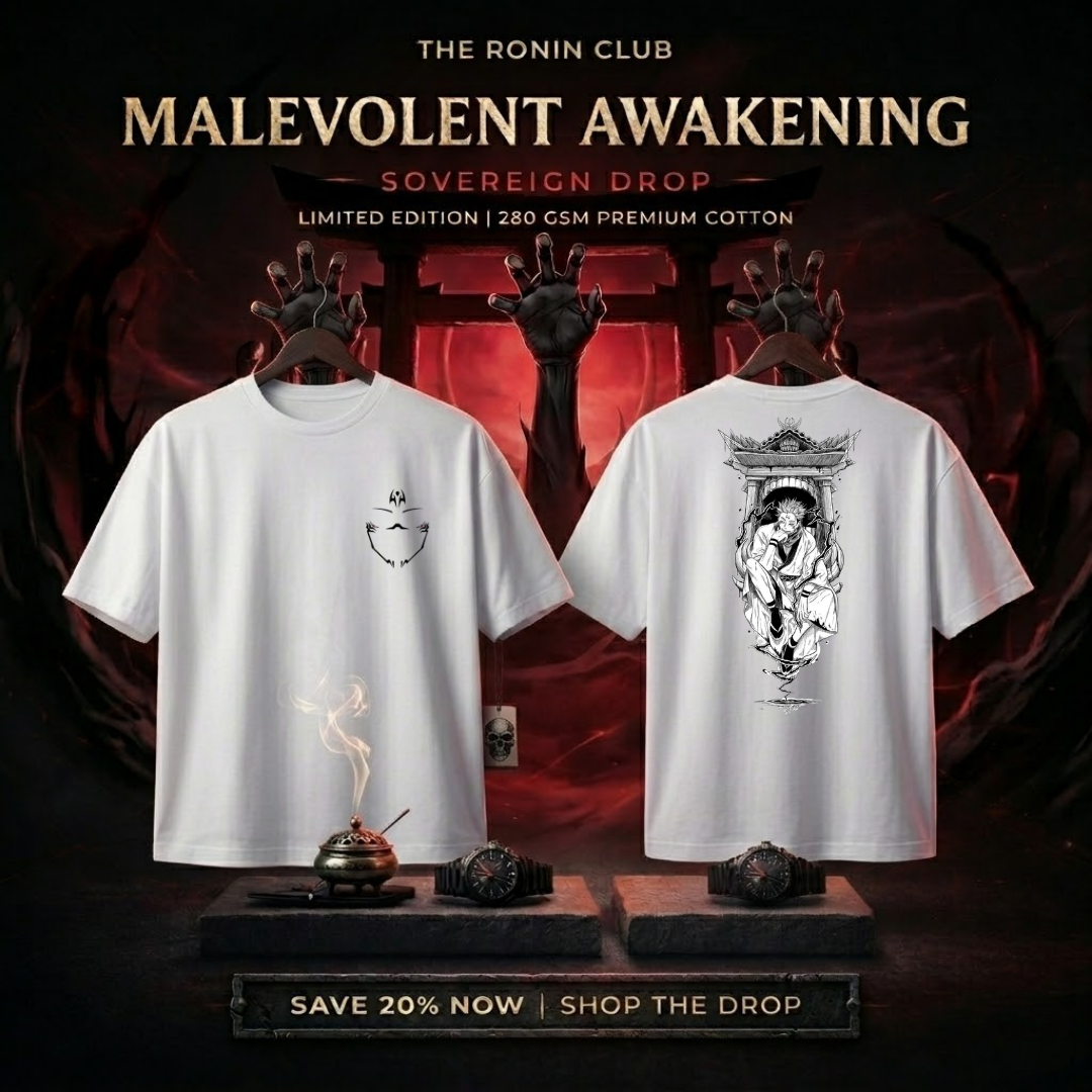Malevolent Awakening | Sukuna Edition - The Sovereign Oversized Unisex Tee Drop